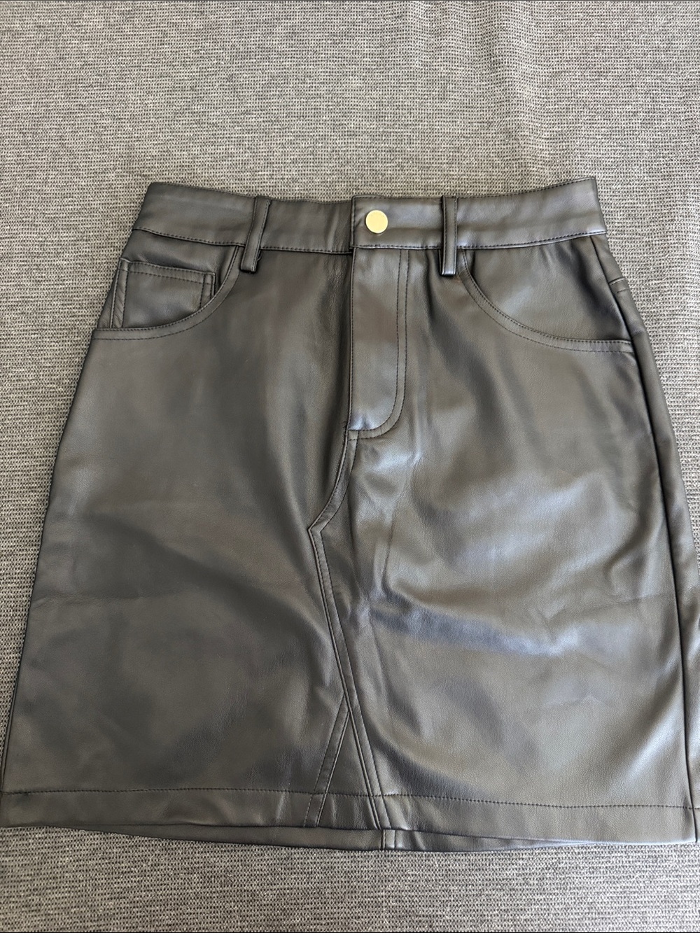 Guess Black Faux Leather Mini Skirt